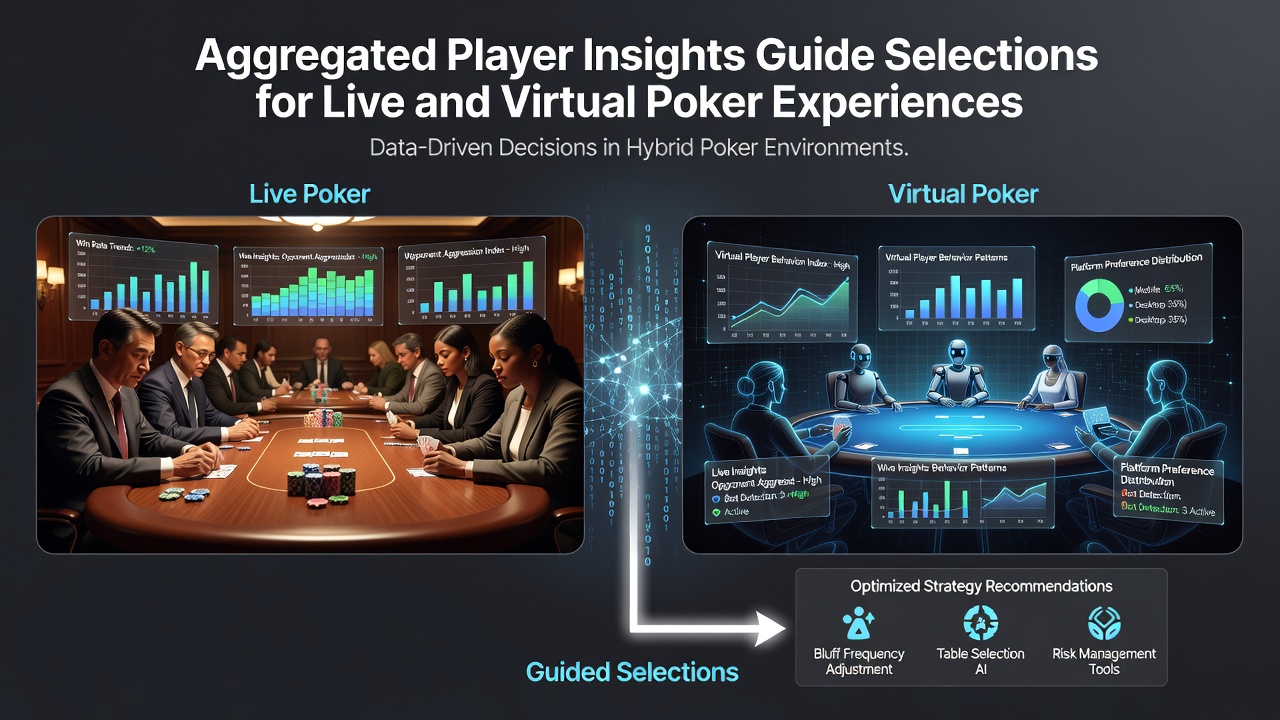 Visualization of aggregated poker player data influencing tournament and online game selections