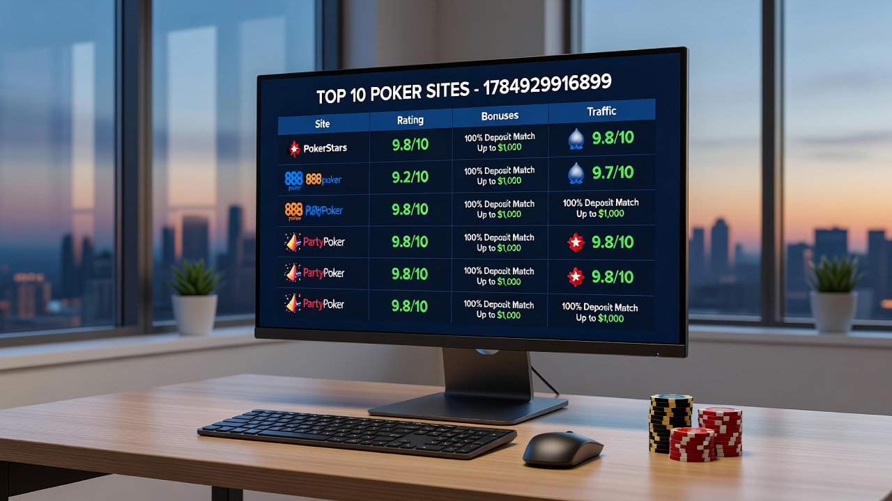 Players engaging with poker interfaces on various devices